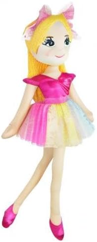 June Garden 30" XL Ballerina Princess Polina - Stuffed Plush Life Size Soft Doll - Pink Outfit - Gift for Toddlers and Little Girls