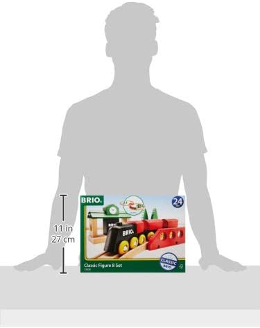 BRIO Classic Figure 8 Set - 22-Piece FSC-Certified Wood Train Set & Accessories - Includes Train, Depot, Trees, Tracks, & More - Compatible with All Sets - Fun Play for Kids Ages 2 & Up