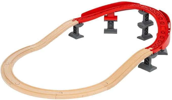 BRIO Ascending Curves Track Pack - Expertly Crafted Railway Expansion | FSC-Certified Beech Wood | Enhances Motor Skills | Perfect for Kids Aged 3+