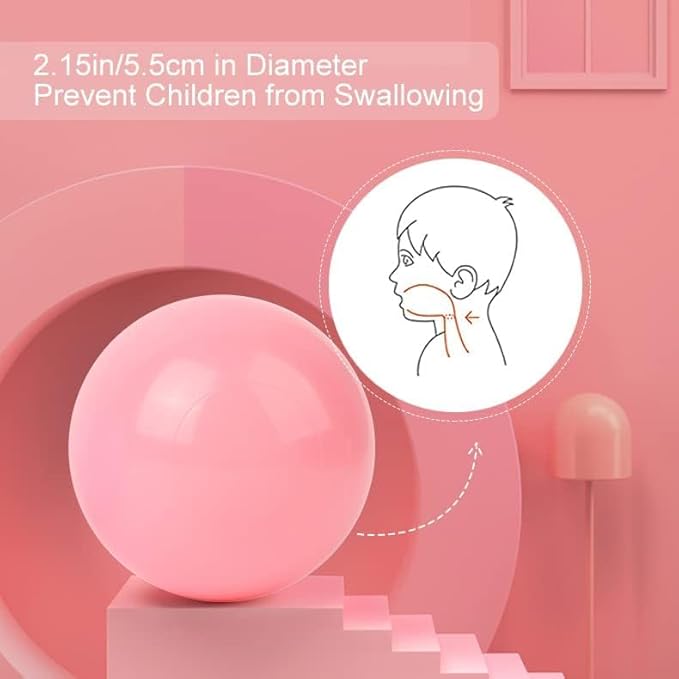 MoonxHome Ball Pit Balls for Toddlers, BPA Free Crush Proof Plastic Toy Balls for Ball Pit, Children's Pool Water Toys, Macaron Ocean Balls for Play Tent 2.15 Inch Pack of 100…