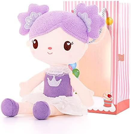 Gloveleya Baby Doll Girls Gifts Plush Candy Princess Dolls Purple 14" with Gift Bag