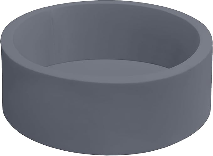 Baby Ball Pit 35.4" Soft Round Memory Foam Ball Pits NOT Included Balls Indoor Outdoor Playpen for Babies Toddlers Kids Great Gift for Girls Boys, Dark Gray