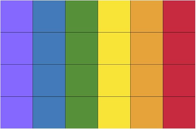 Booooom Jackson Classroom Rug Elementary, Large Classroom Carpet Preshool Seating Rug for School, Classroom Area Rug Educational Carpet with Non-Slip Backing (6'56''x9'84'', Rainbow)