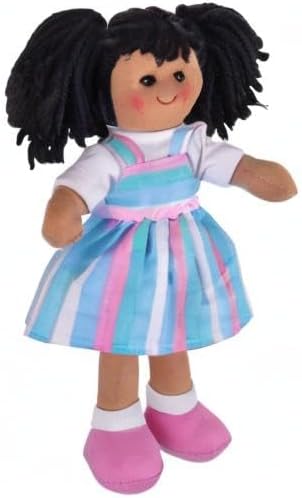 Bigjigs Toys Kira Rag Doll - Small Ragdoll, Soft Dolls for 1 Year Olds, Ideal First Doll, Baby Soft Toys, Plush Bigjigs Doll, Toddler and Baby Toys