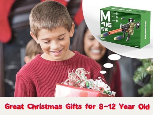 Toy Gun Automatic Sniper Rifle -3 Modes Toy Foam Blasters with Tactical Vest, Bipod, 2 Clips and 150 Darts, Electric Toys for Adults Boys Age 8-12 Gifts for Birthday Xmas