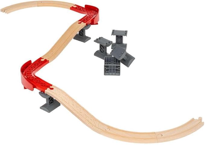 BRIO Ascending Curves Track Pack - Expertly Crafted Railway Expansion | FSC-Certified Beech Wood | Enhances Motor Skills | Perfect for Kids Aged 3+