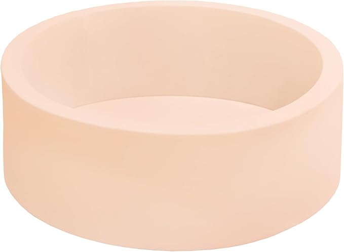 Baby Ball Pit 35.4" Soft Round Memory Foam Ball Pits NOT Included Balls Indoor Outdoor Playpen for Babies Toddlers Kids Great Gift for Girls Boys, Beige