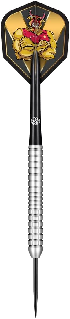 Shot! Darts Steel Tip, Michael Smith Bully Boy Precision (22g/23g/24g/25g), 90% Tungsten Barrel, Handcrafted Professional Dart Set & Flights Made in New Zealand, Metal Tip for Bristle Dartboard