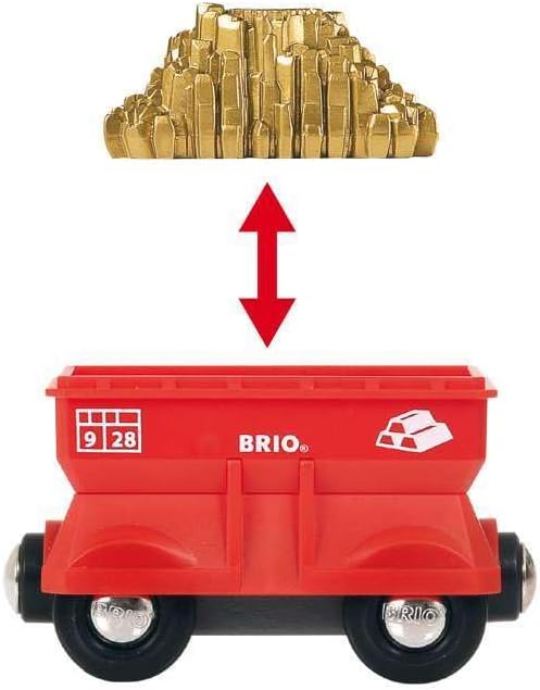 BRIO World - 33889 Crane & Mountain Tunnel | 7 Piece Toy Train Accessory for Kids | Interactive Play | FSC Certified Wood | Perfect for Ages 3 and Up