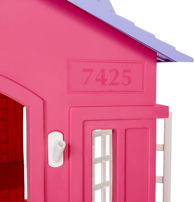 Little Tikes Cape Cottage Pretend Princess Playhousefor Kids, Indoor Outdoor, with Working Doors and Windows, for Toddlers Ages 2+ Years,Pink,Large