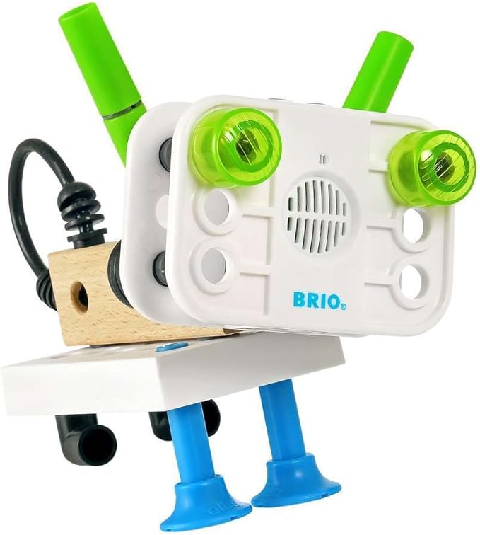 BRIO Builder 34592 - Builder Record and Play Set - 67-Piece Construction Set STEM Toy with Wood and Plastic Pieces and a Sound Recorder for Kids Age 3 and Up