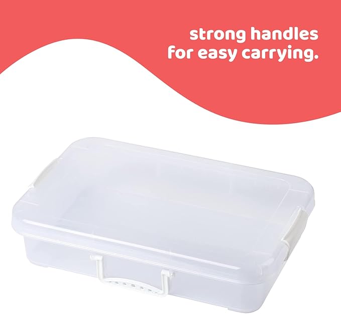 15Inch Portable Sensory Bin Play Tray with Lid, Fill with Water, Beads and More. Works with Moon Sand, Kinetic Sand, Orbeez Water Beads