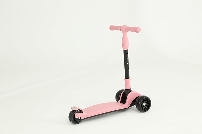 Kids & Adults Kick Scooter – 2 or 3 Wheel Options (LED on 3-Wheel) for Outdoor Fun & Commuting, Foldable and Portable, Adjustable Handle, Anti-Slip Deck (Ages 3 to Adult),Birthday Gift