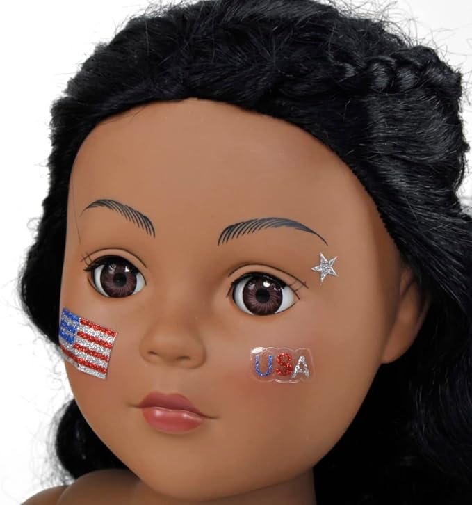 Emily Rose 18 Inch Doll Clothes Gymnastics Sports Outfit & Accessories with Medal and Face Stickers, Gymnast Toy | Doll NOT Included | USA Business | Compatible with 18" American Girl Dolls