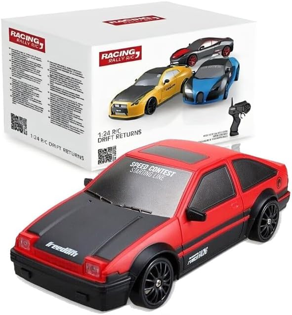 Liberty Imports RC Drift Car 1/24 2.4GHz 4WD Remote Control Sport Racing On-Road Vehicle with LED Light, Batteries and Drift Tires (Style 5)