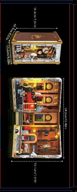 HOGOKIDS Magic Train Station Book Nook Building Set with Light, 1300 PCS Bookend Building Block Kit for Bookshelf Home Decor, DIY Miniature House Model Kit, Birthday Gifts for Adults Boys Girls Age 8+