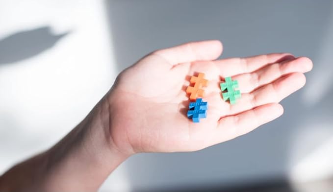 Plus-Plus - Glow Colour Mix - 240 Pieces - Creative Play, Building Blocks, Building, Developing Toys for Kids, STEM, STEAM, Produced in Denmark