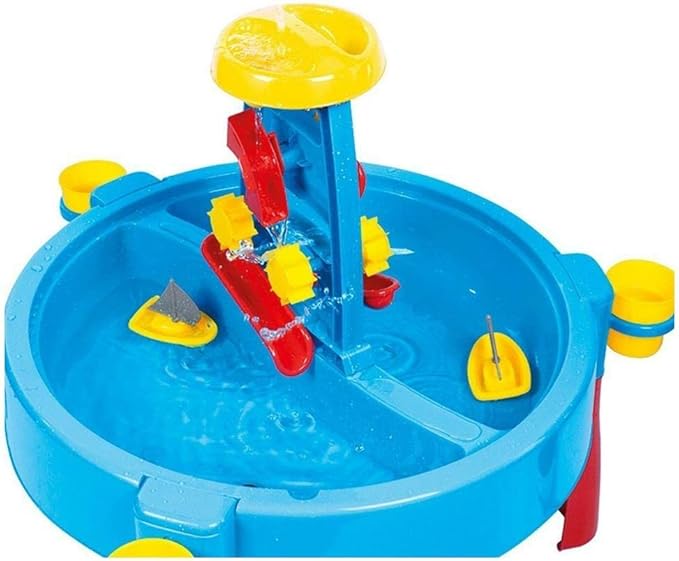 : 3-in-1 Activity Sand & Water Play Table – Blue & Red - Indoor & Outdoor Table W/Lid, Muti-Purpose, Craft Table, Store Toys, 29" H, Kids Ages 2-8