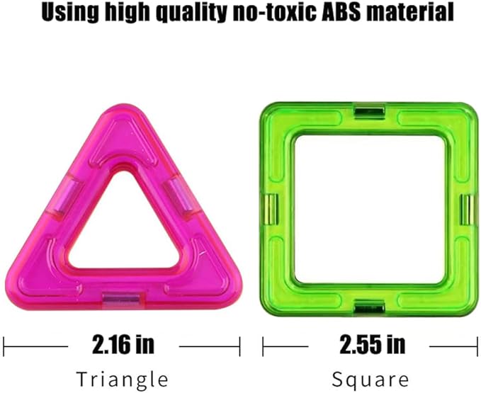 Biting Finger Dinosaur Toys Magnetic Tiles - Magnet Building Blocks Toddler Dinosaur World Creative Games Kids Magnetic Set Castle Tiles Educational STEM Toys(2)