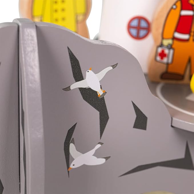 Bigjigs Rail, Lighthouse 4-Way Tunnel, Wooden Toys, Bigjigs Train Accessories, Train Tunnel, Wooden Train Set, Wooden Railway, Wooden Train Track Accessories, Tunnel for Kids