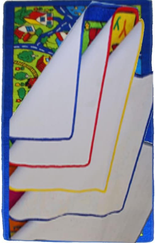 Kids Rug World Map Area Rug 5x7 (Approx : 4'11" X 6' 10") Non Slip Gel Backing