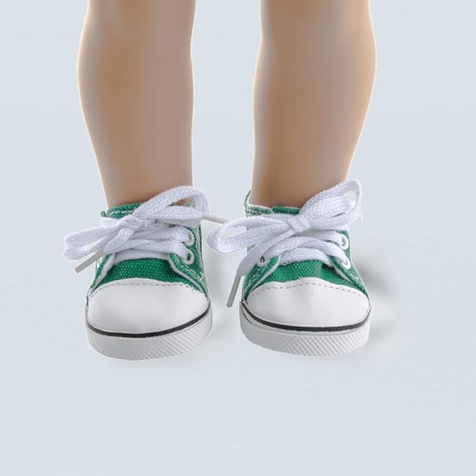 10 Pairs of 18 Inch Doll Shoes - 2.75in Boots, Dance Shoes, Sandals, Casual and Canvas Shoes Fit for 18" American Girl Doll Accessories
