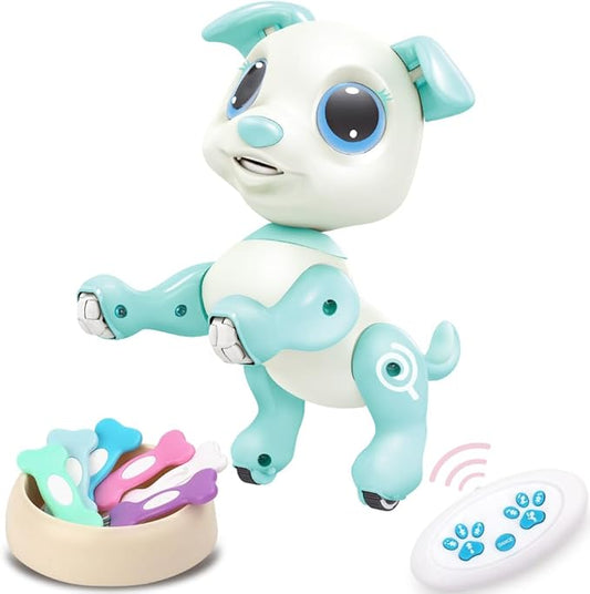 BIRANCO. Interactive RC Dog Toy - Cute Gesture Sensing Puppy for Toddlers, STEM Play, Ideal Holiday/Birthday Gift for 3-8 Year Olds