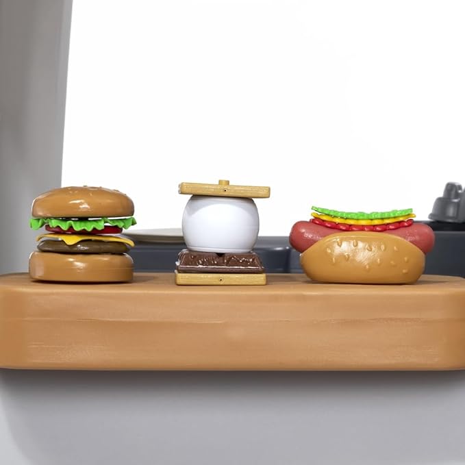 Step2 Adventure Camper Kids Playhouse, Indoor/Outdoor Playset & Kitchenette, Interactive Play with Sounds, Includes 52 Piece Toy Accessories, Made of Durable Plastic, For Toddlers 2+ Years Old