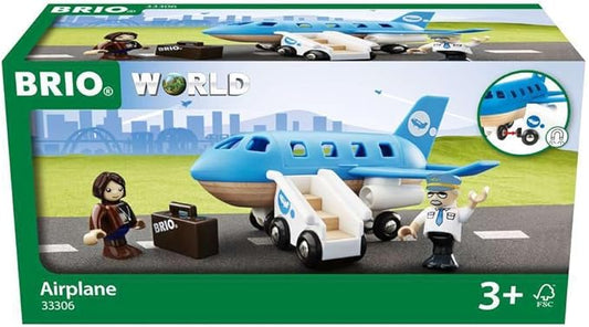 BRIO World - 33306 Airplane | Stimulating Wooden Toy Plane Set | Enhances Creativity and Logical Thinking | Compatible with BRIO Railway Toys | for Kids Aged 3+