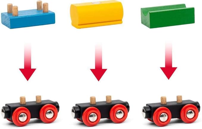 BRIO Classic 65th Anniversary Wooden Train Set - 32-Piece FSC-Certified Wood Train Set - Includes Wooden Trains, Wagons, Bridge & Tracks - Compatible Classic - Kids Ages 2 & Up