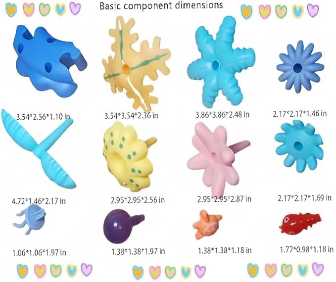 Ocean Underwater World Coral Toy, Large Ocean Blocks for Age 3-6, Coral Garden Building, Realistic Sea Animal Toys STEM Toy for Toddler Activities Ages 3 4 5 6 Easter Birthday Gifts (76PCS)