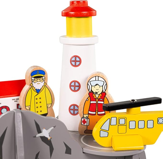 Bigjigs Rail, Lighthouse 4-Way Tunnel, Wooden Toys, Bigjigs Train Accessories, Train Tunnel, Wooden Train Set, Wooden Railway, Wooden Train Track Accessories, Tunnel for Kids