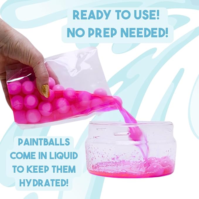 Goblies - Throwable Paintballs. Washable, Nontoxic, Plant-Based Toy for Outdoor Fun Games for Kids 6+. Pack of 3 (120 Count, Red/Orange/Yellow)