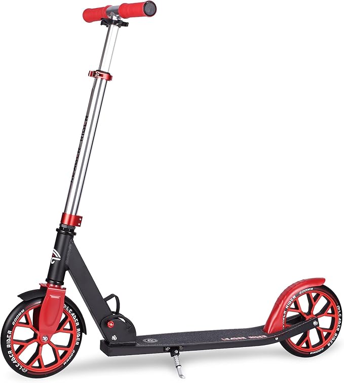 Kick Scooter - Collapsible Portable Kids Push Scooter - Lightweight Folding Design with High Visibility RGB Light Up LEDs on Stem, Wheels, and Deck