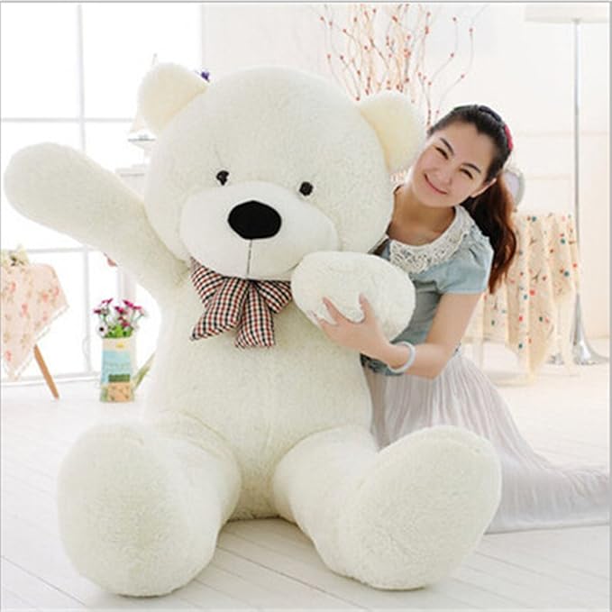 MorisMos Bow Tie Giant Teddy Bear 4 Feet, 47inch Big Teddy Bear Stuffed Animal Plush for Girlfriend, Boyfriend, White