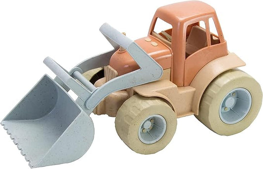 Dantoy BIO Kids’ Big Tractor, Green Sugarcane Bioplastic Toy, Indoor & Outdoor Play, Safe Rounded Edges, Role Play, Sensory Exploration with Sand & Water, Motor Skills, Made in Denmark, Ages 2+