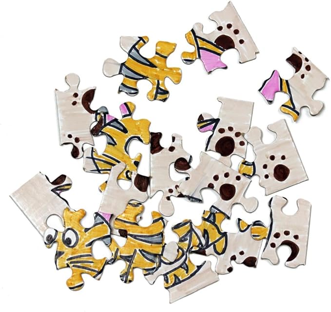 24 Blank Jigsaw Puzzles – 4 x 5.5 Inch, 16 Pieces Each – Hygloss DYI party invites, Perfect for Decorating, Kids' Activities, Arts & Crafts or Party Favors - Puzzle Pieces to Draw On for Crafts