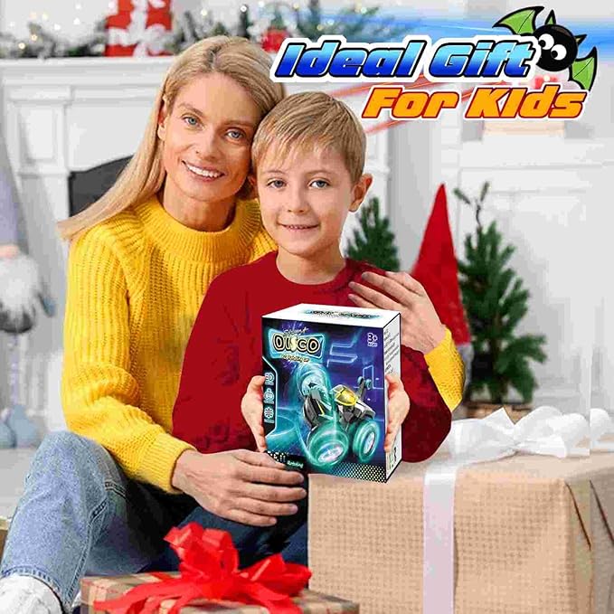 Kids Toys Bat RC Car for Boys 4-7 - Cool Bat Monster Remote Control Crawler Toy 360° Flip Fast Stunt & 4WD Light Up Wheel - Fun Boy Gift Idea for Birthday Chirstmas Stuff Age 3 4 5 6 7 8