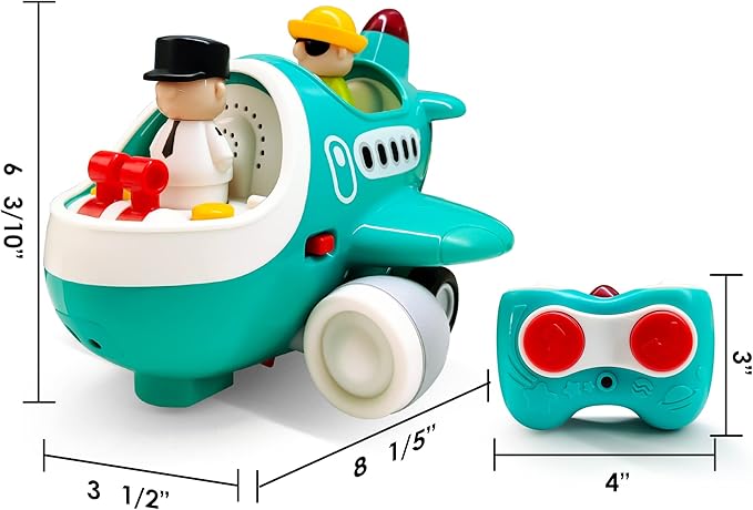 iPlay, iLearn Baby Airplane Toys, Cool Remote Control Plane Toy for Toddlers 2-3, Infant Music RC Helicopter W/Light Sound, Easter Birthday Gift for 18 24 Month 2 3 4 Year Old Boy Girl Kids Children