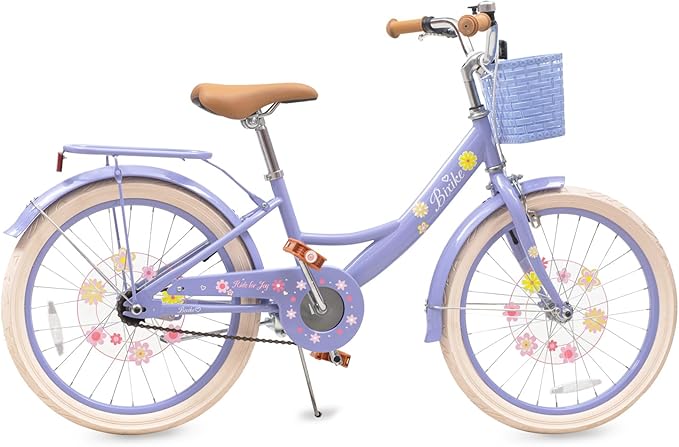 Girls Bike with Basket for Toddlers and Kids Aged 3-14 Years Old, 14 16 18 Inch with Training Wheels & Doll Seat, 20 Inch with Kickstand & Rear Rack, Princess Style Bicycle for Gift