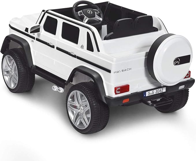 Costzon Ride on Car, Licensed Mercedes-Benz Maybach, 12V Battery Powered Vehicle Toy w/ 2 Motors, Remote Control, 3 Speeds, Lights, Horn, Music, Aux, Storage, Truck, Electric Car for Kids (White)