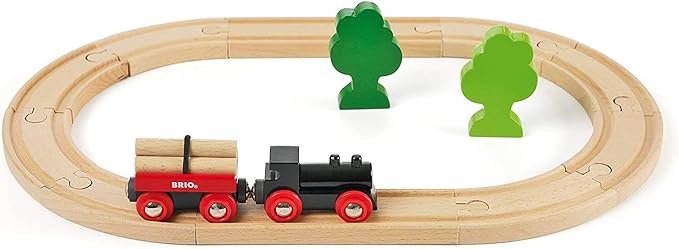 BRIO World - 33042 Little Forest Train Set - Premium 18-Piece Wooden Toy Train Set with Track and Accessories | Perfect for Kids Ages 3 and Up | FSC Certified for Sustainability
