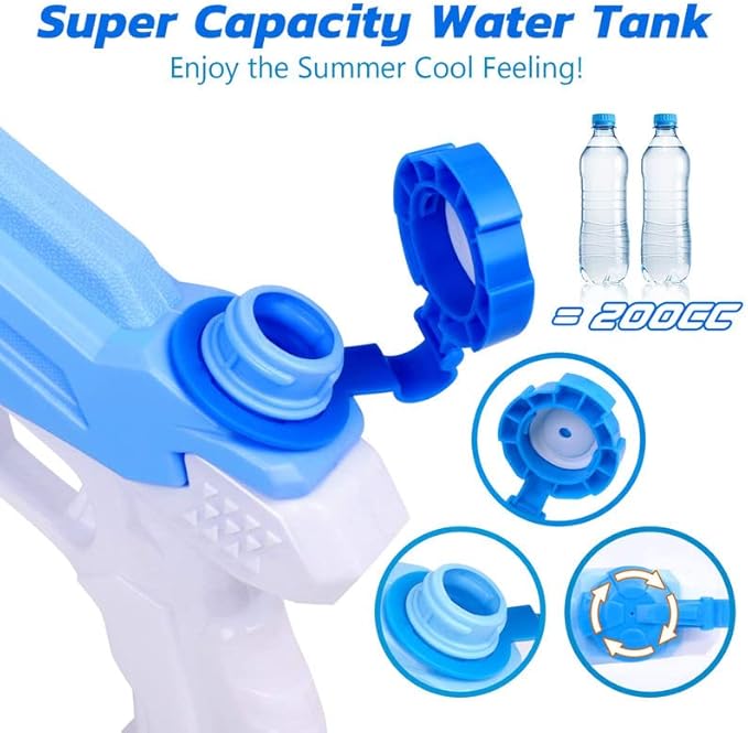 Water Guns for Kids 6 Pack Ages 4-8-12 Squirt Guns Water Pistol Super Soaker Blaster Bulk Long Range Water Fighting Toys Best Gifts for Boys Girls Adults Summer Swimming Pool Outdoor