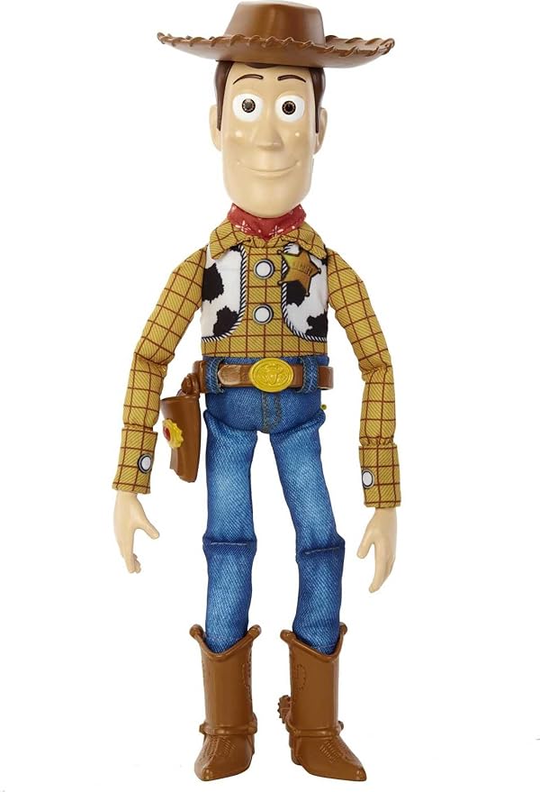 Mattel Disney Pixar Toy Story Talking Woody Action Figure & Accessory, Roundup Fun 12-inch Collectible with 30+ Sounds & Phrases