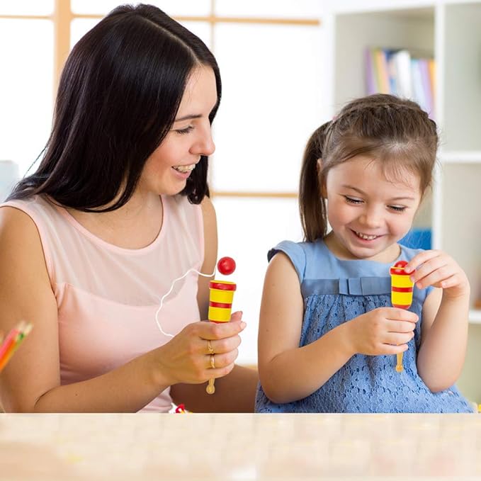 ArtCreativity Wooden Catch Ball Game, Set of 2, Vintage Catch Toys for Kids, Wood Design, Indoor and Outdoor Games for Backyard, Park, and Beach Fun, Best Gift Idea