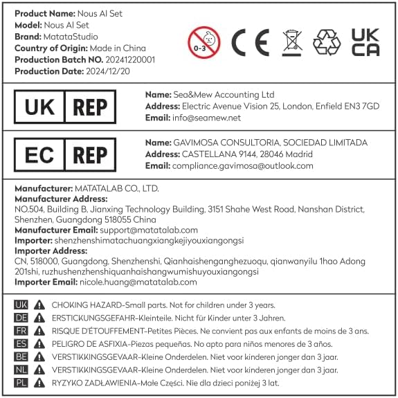 Nous AI Robot for Kids Ages 12+, STEM Coding Robot for Boys and Girls with Scratch & Python Programming, Robot Building Kit for Kids to Build Your Own AI Robot