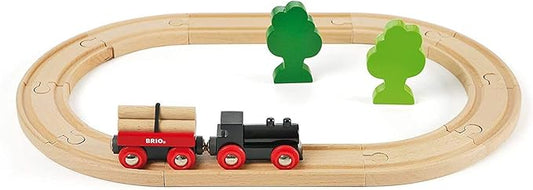 BRIO World - 33042 Little Forest Train Set - Premium 18-Piece Wooden Toy Train Set with Track and Accessories | Perfect for Kids Ages 3 and Up | FSC Certified for Sustainability