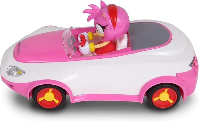 Sonic Team Racing RC: Amy Rose - NKOK (683), 1:28 Scale 2.4GHz Remote Controlled Car, 6.5' Compact Design, Officially Licensed Sega The Hedgehog, Battery Powered, Ages 6+