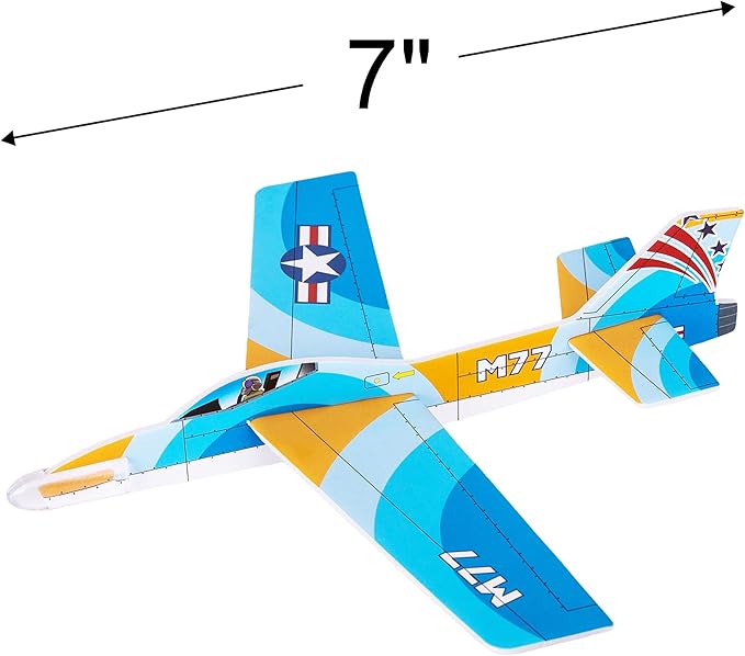 ArtCreativity 24 Pack Glider Fighter Jets 3D Puzzle Set - 7 Inch Various Jet Design Schemes - Airplane Theme Party Activity - Great Party Favor, Summer Fun, Gift Idea for Boys and Girls