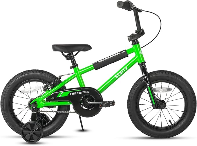 12 14 16 18 Inch Kids Bike BMX Style Bicycle with Training Wheels Coaster Brake for 1-10 Years Old Toddlers Boys Girls Multiple Colors